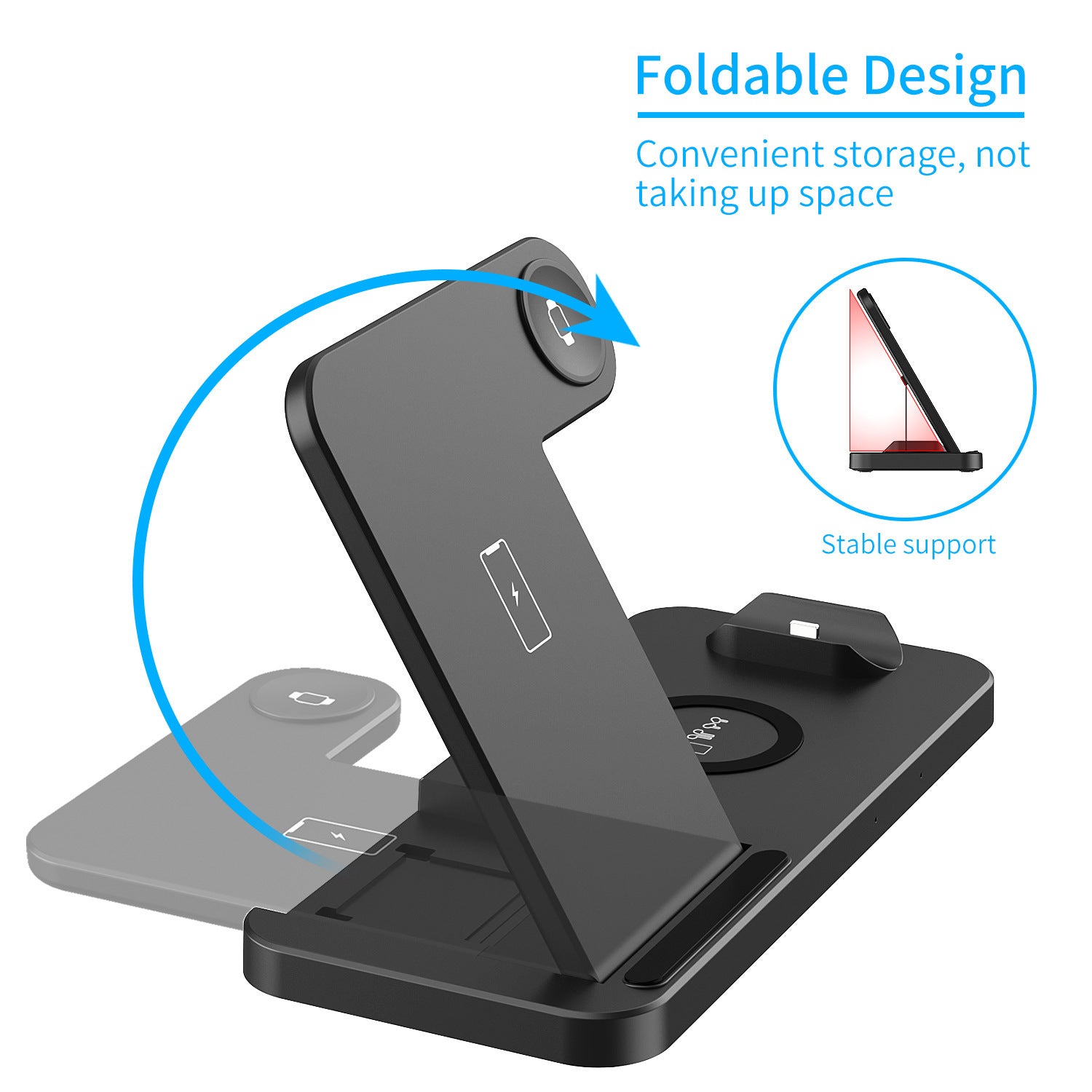 Fdgao 15W 4 In 1 Desktop Wireless Charger Fdgao 15W 4 In 1 Desktop Wireless Charger